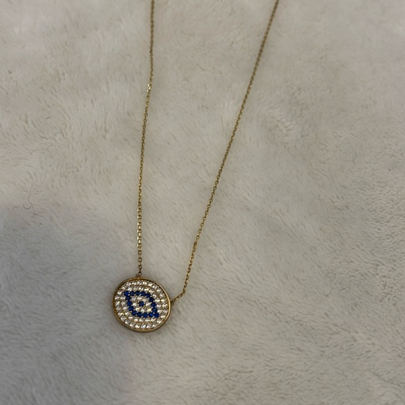 Costume evil eye necklace with similar style bracelet set - Picture 3 of 4